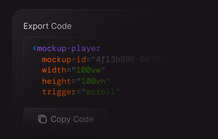 Your animation in an embed
