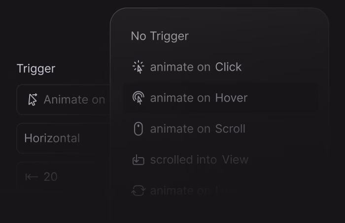 Triggers for embeds